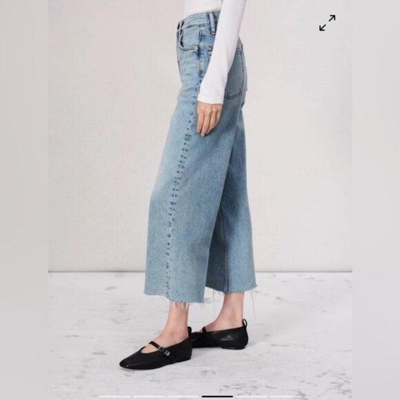 Rag & Bone Andi Ankle Wide-Leg Jean in Cecilia Blue Size 28 Denim Jeans - Picture 5 of 11